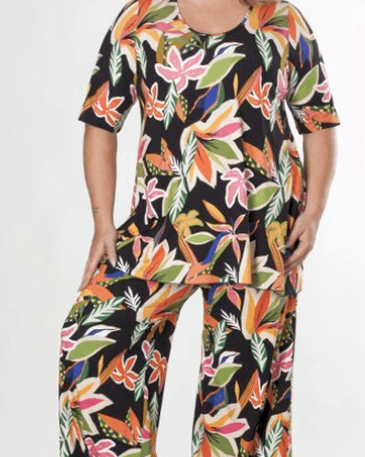 buto broek black multi tropics